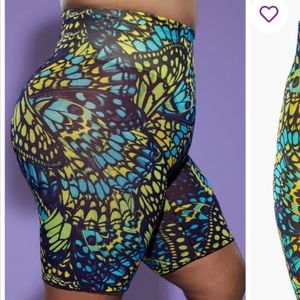 Yitty High Waist Bright Blue Butterfly Shorts Size L